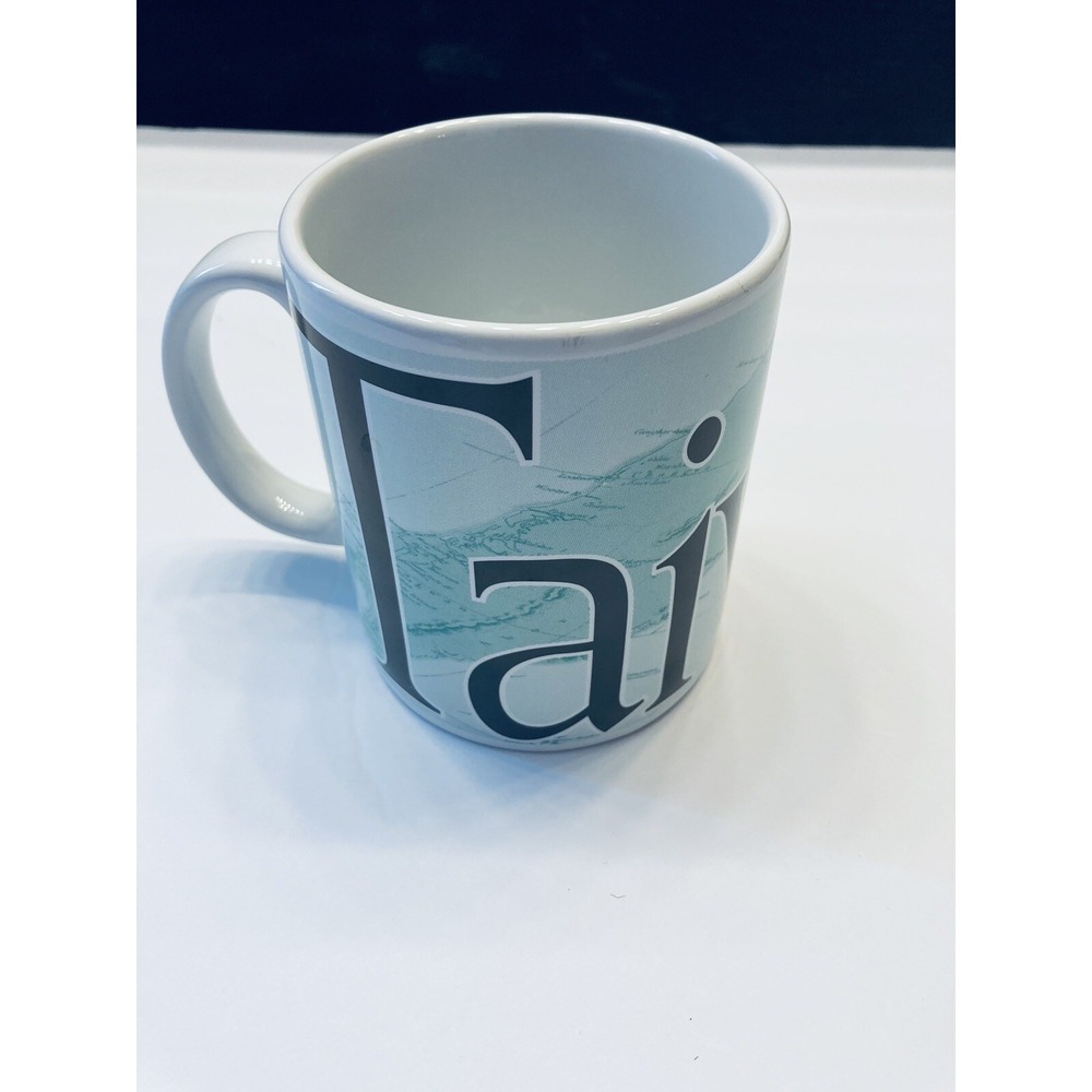 Starbucks City Mug Taiwan 12oz White Teal 2006 Collector Series Coffee Cup